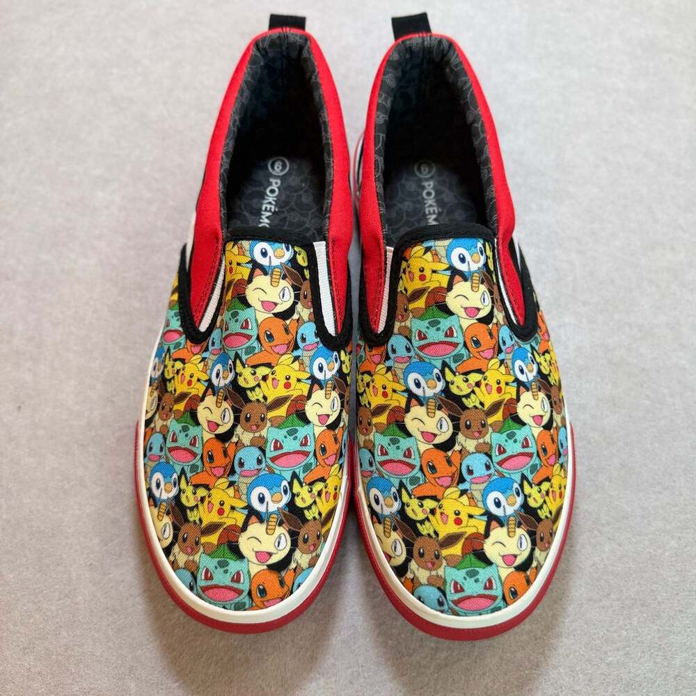 Pokémon Ground Up Unisex Slip-On Shoes Men’s 6 / Women’s 7.5–8 Pikachu Eevee